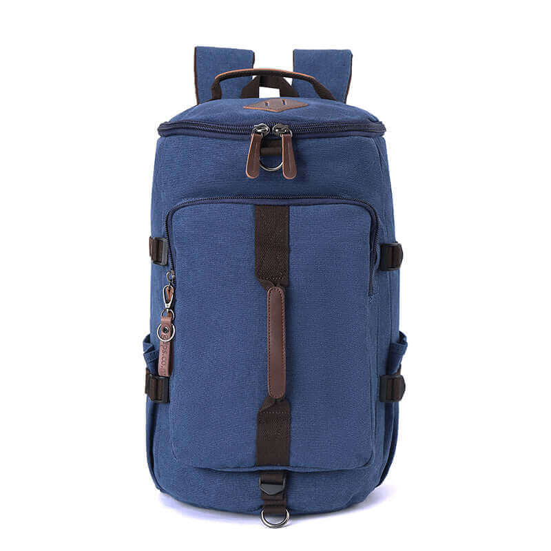 Washed canvas backpack suitable for both men and women, perfect for all occasions.