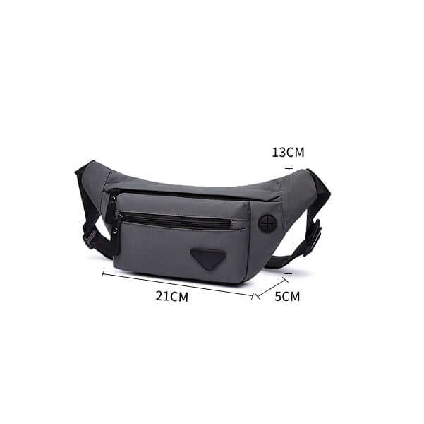 Waterproof men’s bum bag worn across the chest.