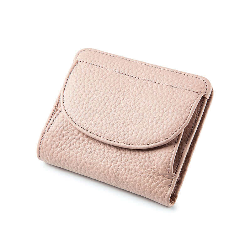 Women's RFID leather wallet with minimalist design and practical compartments for essentials.