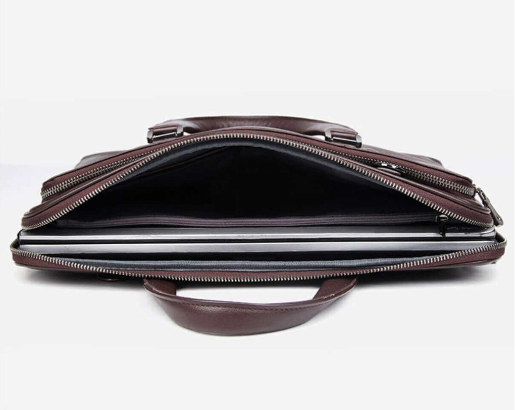 Men's Genuine Leather Briefcase Laptop Bag Bussiness