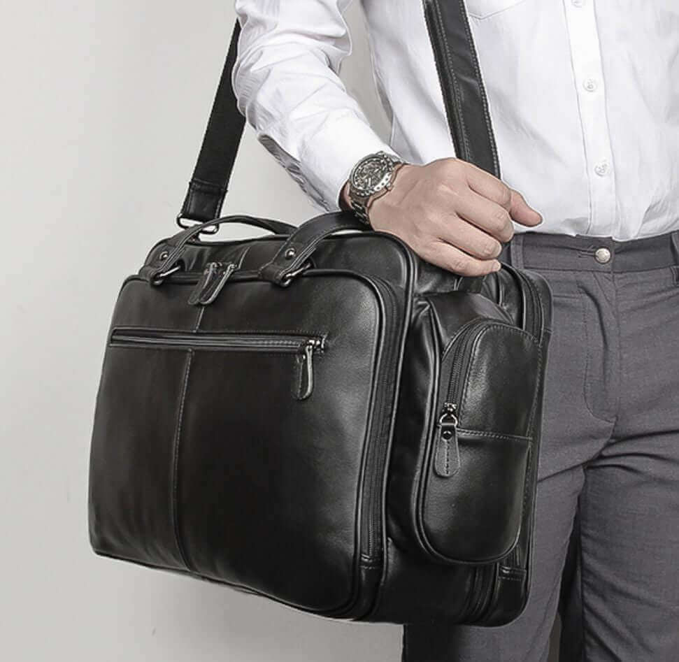 Men's Leather Briefcase Laptop Bag | Handbag, Shoulder and Crossbody