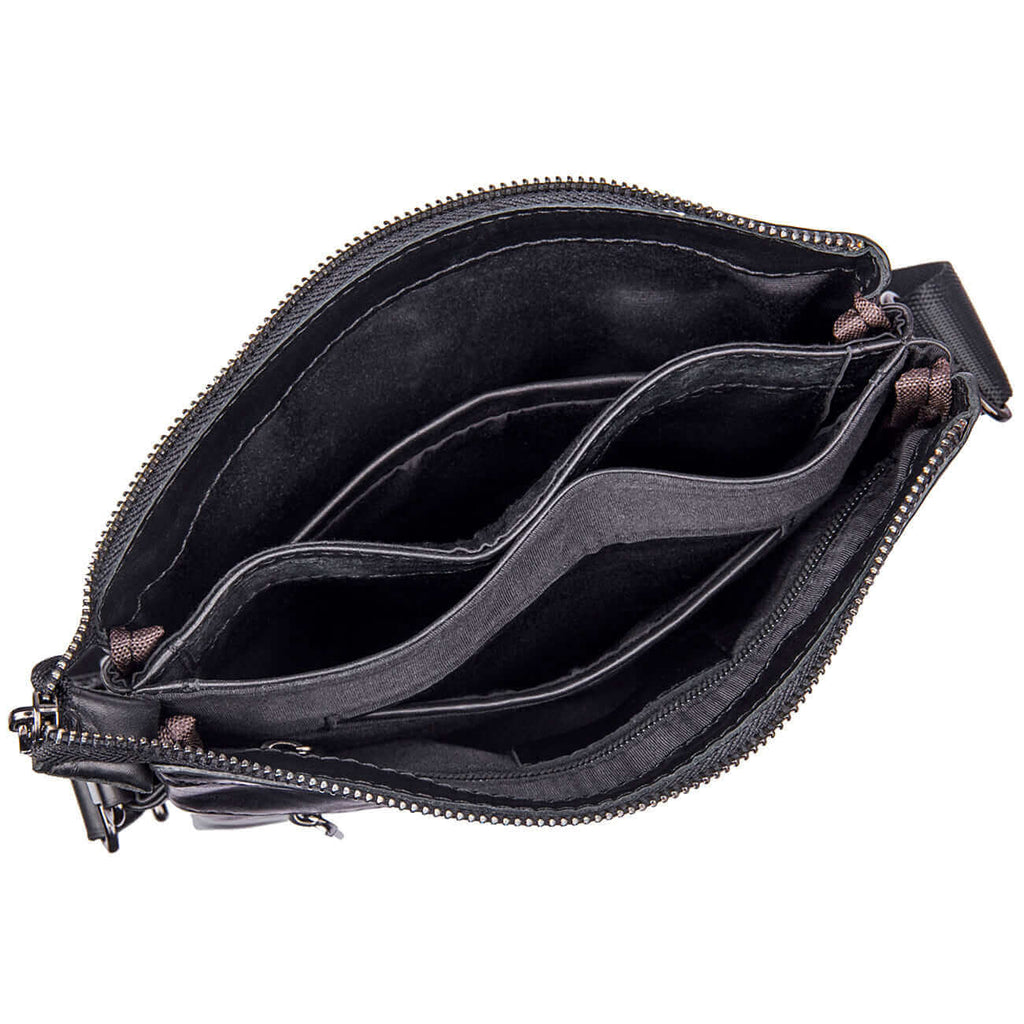 Men Small Leather Messenger Shoulder Bag Crossbody Side Bag Satchel NZ