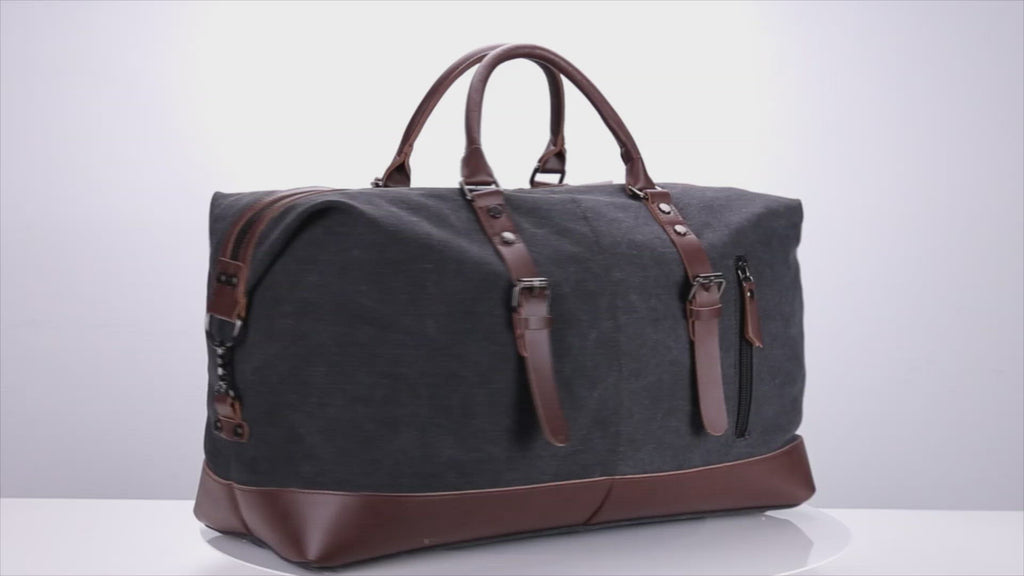 Canvas Travel Duffle Bag | Overnight Weekender Bag