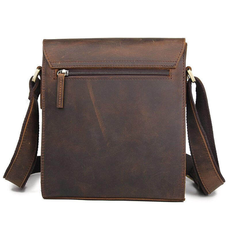 Men's Leather Side Bag NZ | Vintage Crossbody Bag -055R