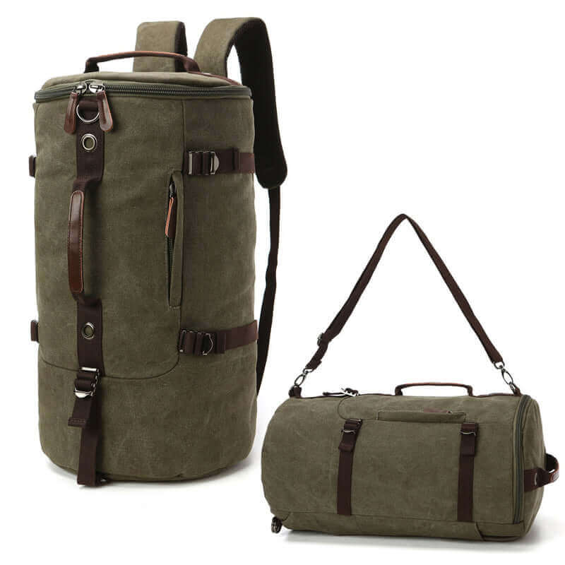 Canvas Large Barrel Duffle Backpack | Travel Bag 39L