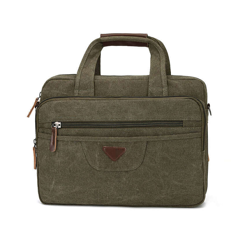 Men's Canvas Briefcase | 17 Inch  Laptop Bag