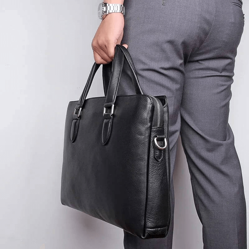 Men's Genuine Leather Business Briefcase14 Inch Laptop Bag Satchel NZ
