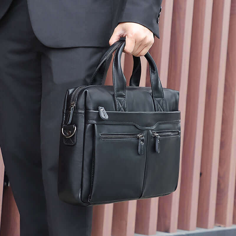 Leather Briefcase | Premium Business 14 Inch Laptop Bag