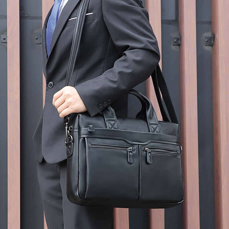 Leather Briefcase | Premium Business 14 Inch Laptop Bag