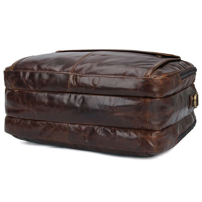 Men's Leather Briefcase 15.6 Inch Laptop Bag