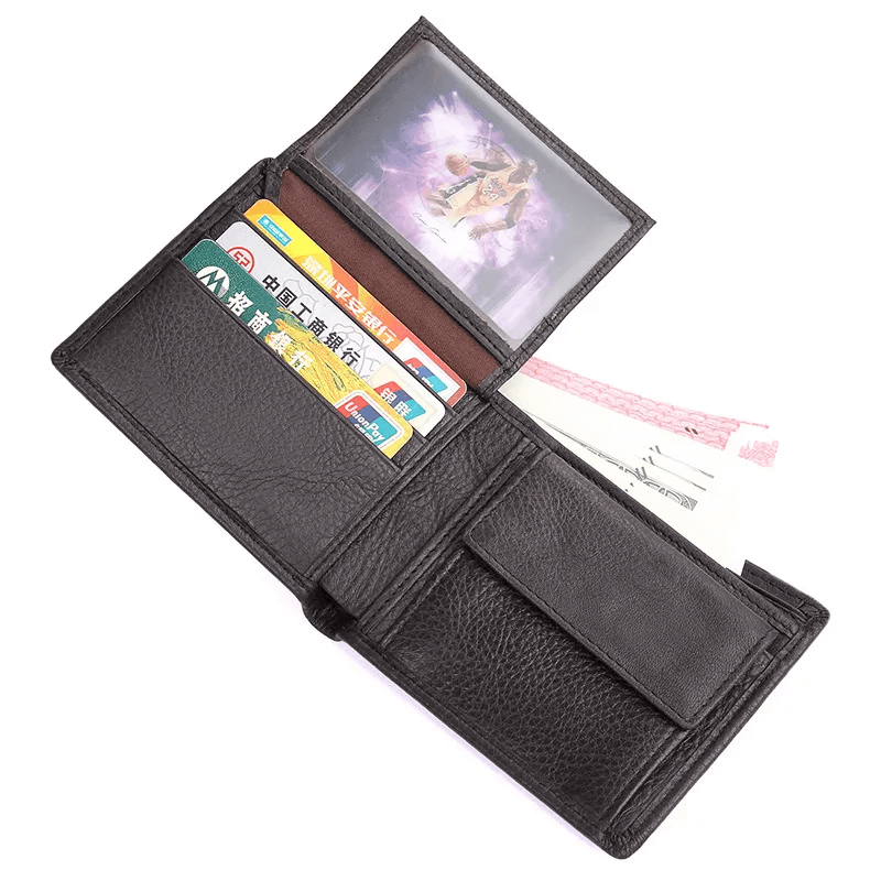 Men's high-quality leather bifold wallet