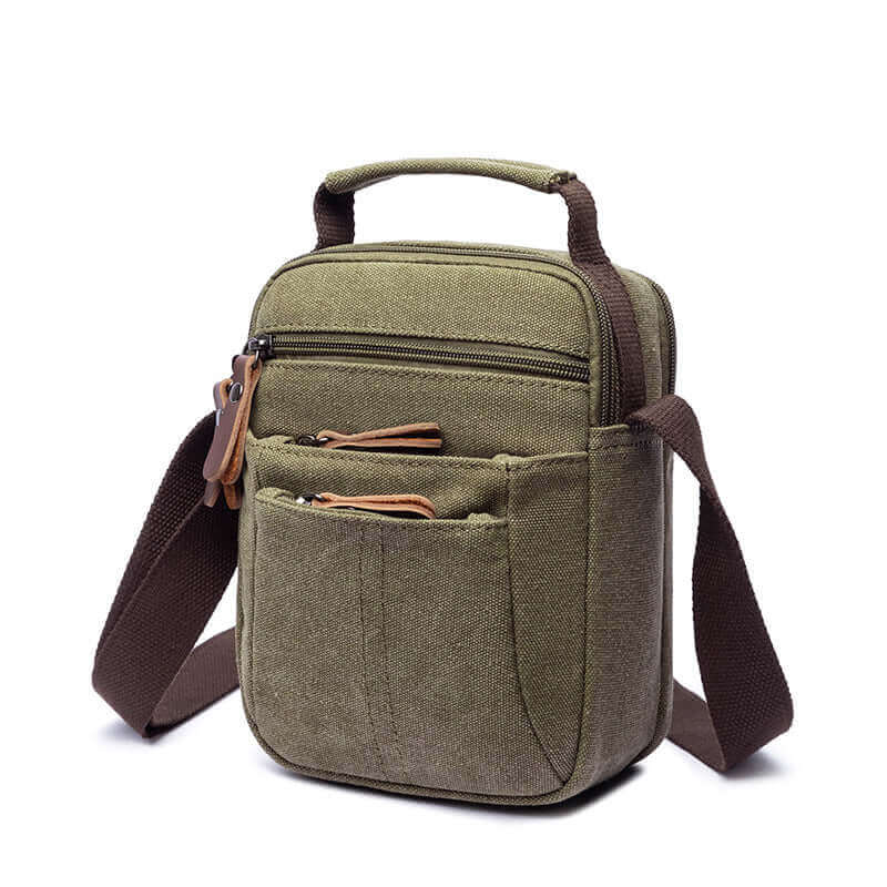 Stylish unisex canvas crossbody bag, designed for functionality and style.