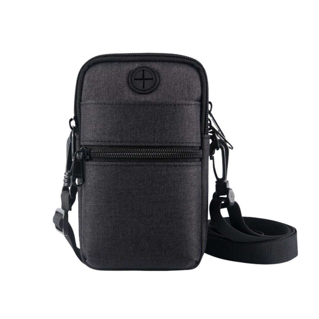 Front view of multi-functional travel phone crossbody bag