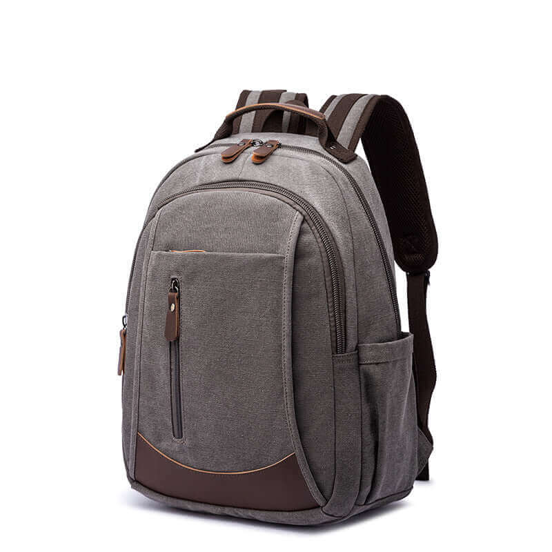 Unisex canvas backpack, perfect as a laptop satchel for work or school.